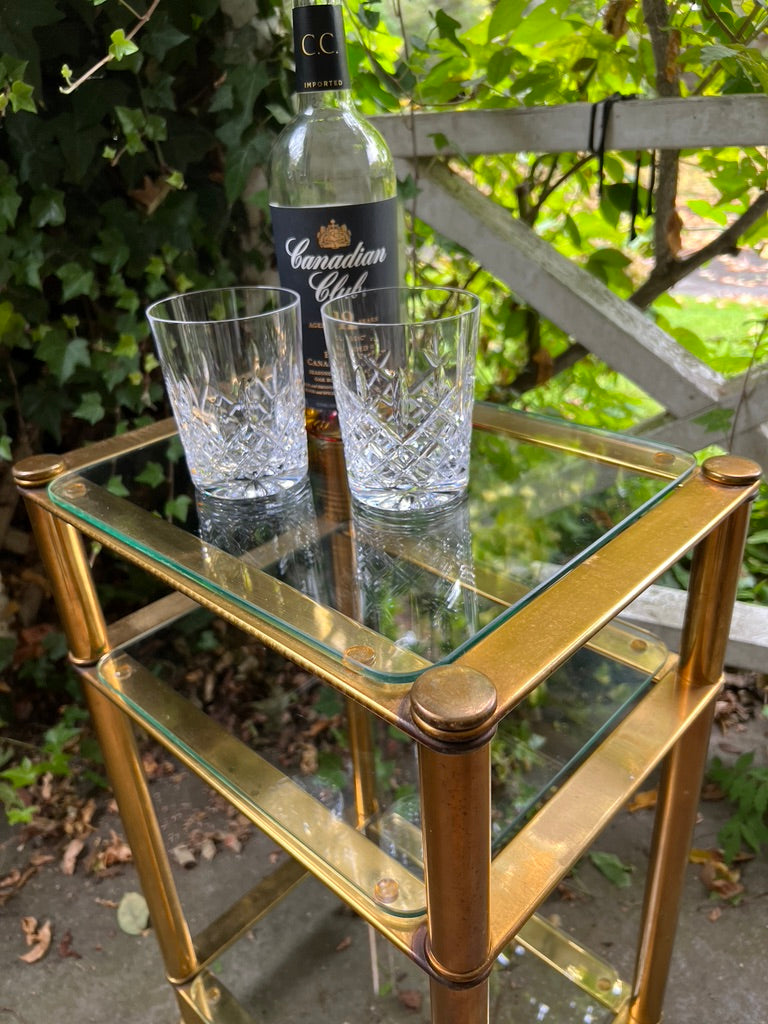 French Solid Brass & Glass Table