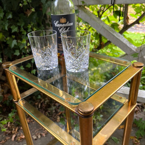 French Solid Brass & Glass Table