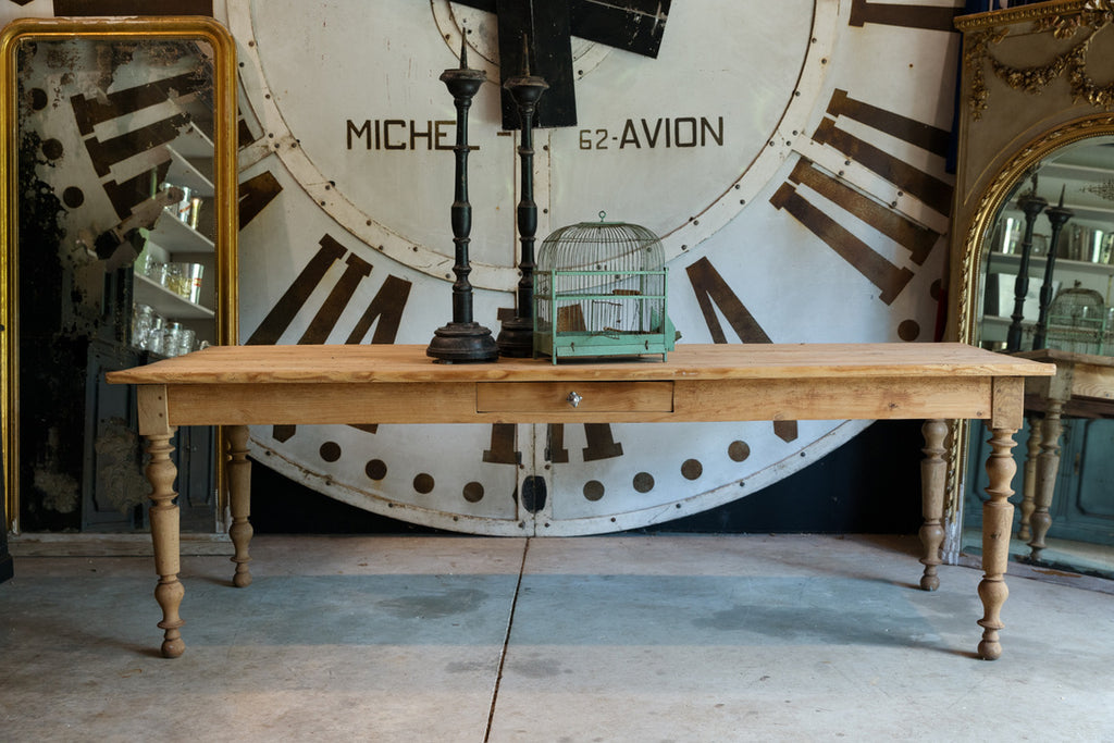 19th Century Bleached French Farmhouse Table