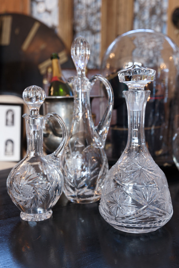 Beautiful Antique Crystal Decanters - No 1