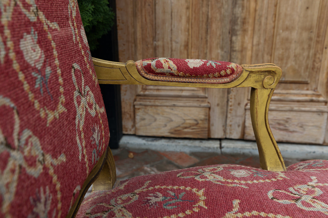 19th Century French Parlour Chairs - Tapestry