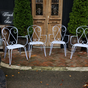 Lilac Metal Garden Carver Chairs