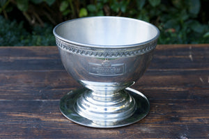 French Champagne Bowl & Plate Pommery