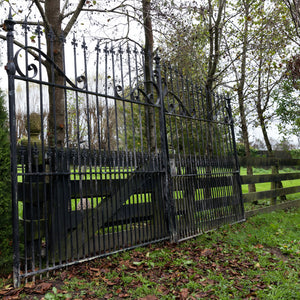 Large Antique French Wrought Iron Entrance Gates