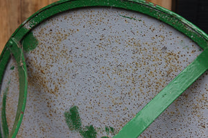 French Green Metal Garden Table