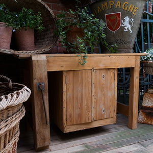 1940's French Pine Workbench