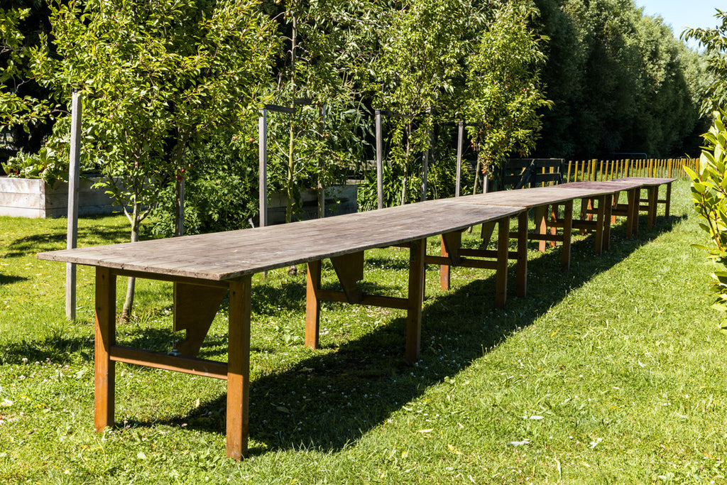 Original French Wooden Grape Harvest Tables