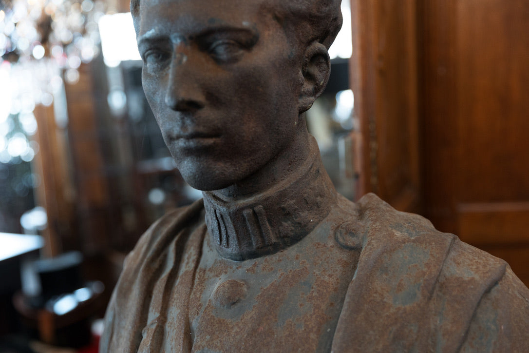 Stunning Iron Statue - 'King Leopald III Of Belgium'