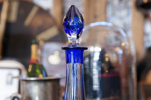 Cobalt Blue Belgian Val St Lambert Decanter