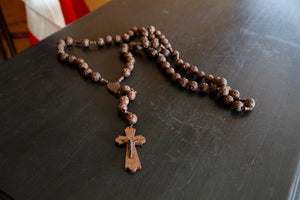 French Lourdes Wooden Rosary