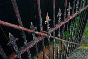 Large French 19th Century Wrought Iron Entrance Gates