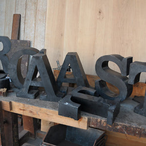 French Black Metal Letters