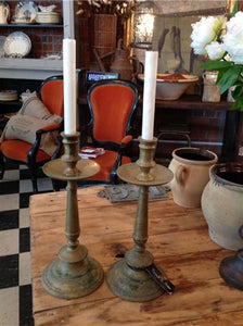 French Brass Candlesticks