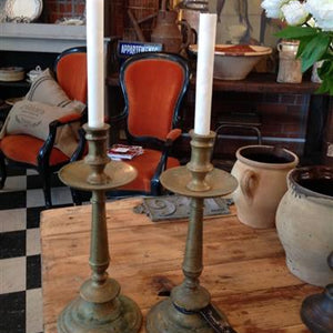 French Brass Candlesticks