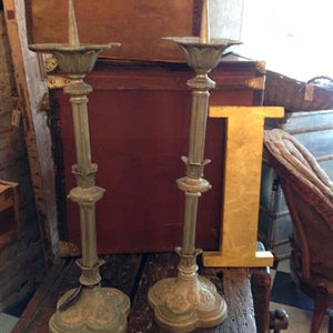 French Brass Candlesticks