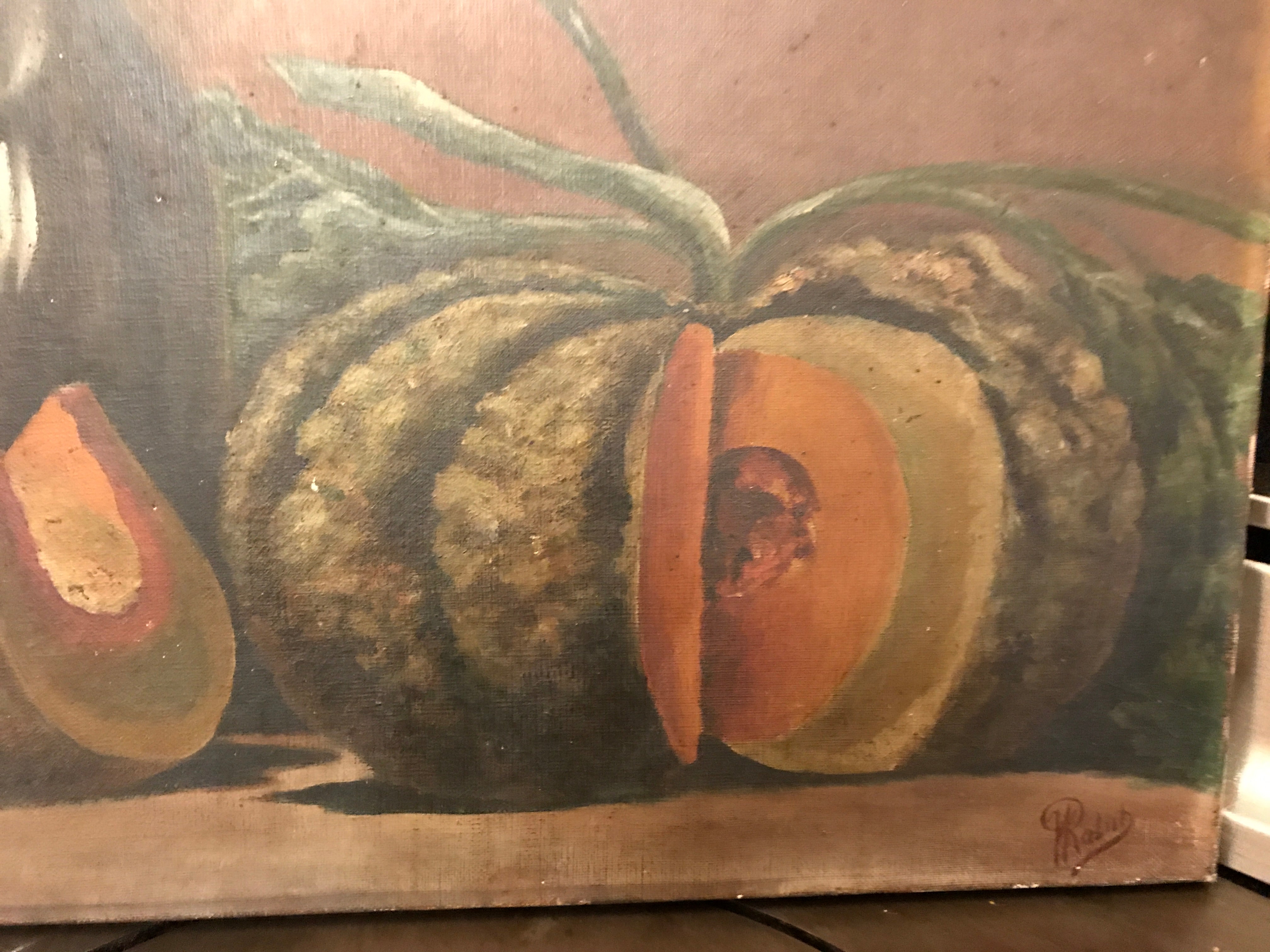 French Still Life Canvas - Pumpkin
