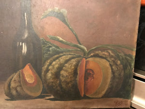 French Still Life Canvas - Pumpkin