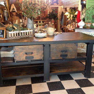 1940’s French Industrial Workbench Station