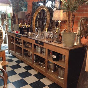 Large French Oak Shop Counter