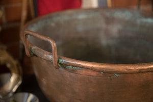 Large French Copper Cauldron