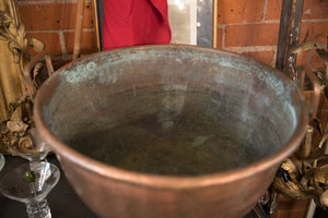 Large French Copper Cauldron