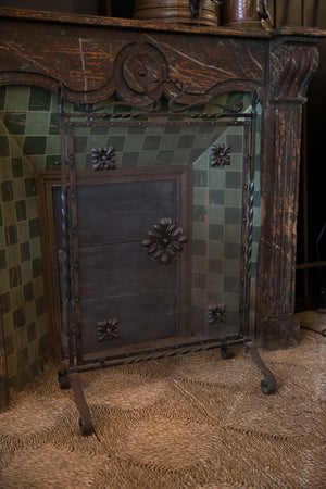 French Wrought Iron Fire Screen