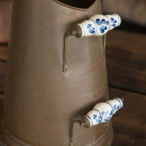 French Copper Coal Shuffle with Enamel Handles