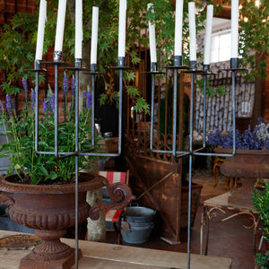 French Iron Candlesticks