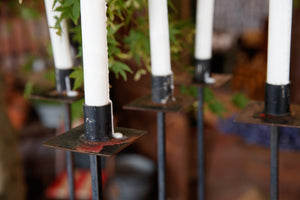 French Iron Candlesticks