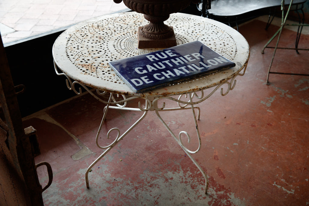 French Wrought Iron Garden Table
