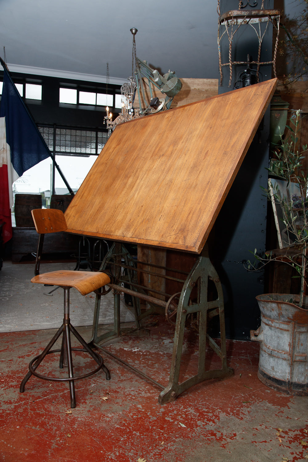 Original 1930's Industrial Architect Table