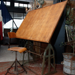 Original 1930's Industrial Architect Table