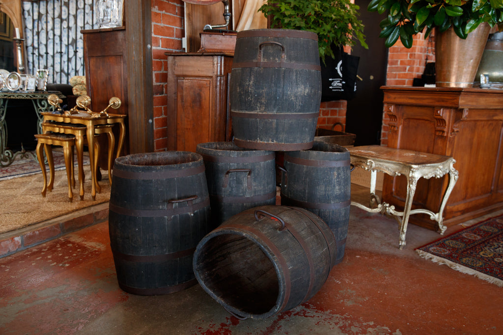 Original Wooden French Grape Barrels