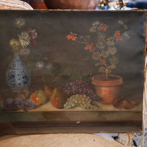 French Oil Canvas - Geranium