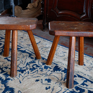 French Oak Milking Stools