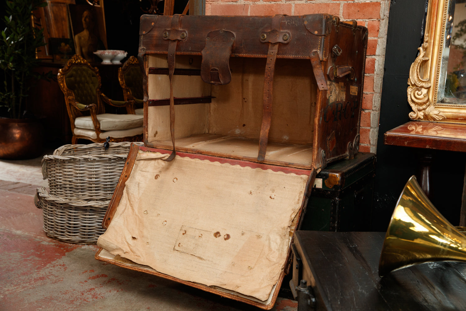 Vintage Leather Trunk