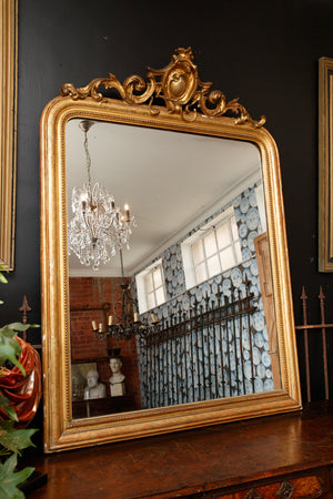 Beautiful French 19th Century Gold Gilt Mirror