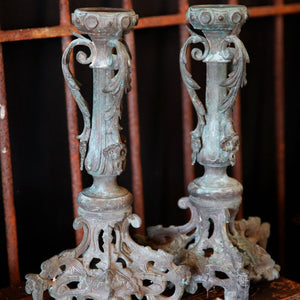 19th Century French Bronze Candlesticks