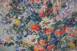 French Flower Oil Canvas On Board
