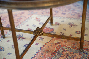 French Mid Century Brass & Glass Table