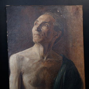 French Oil Canvas - Deep In Thought