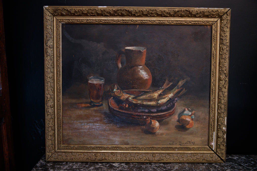 French Oil Canvas - Fish