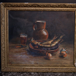 French Oil Canvas - Fish