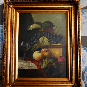 French Oil Canvas- Grapes