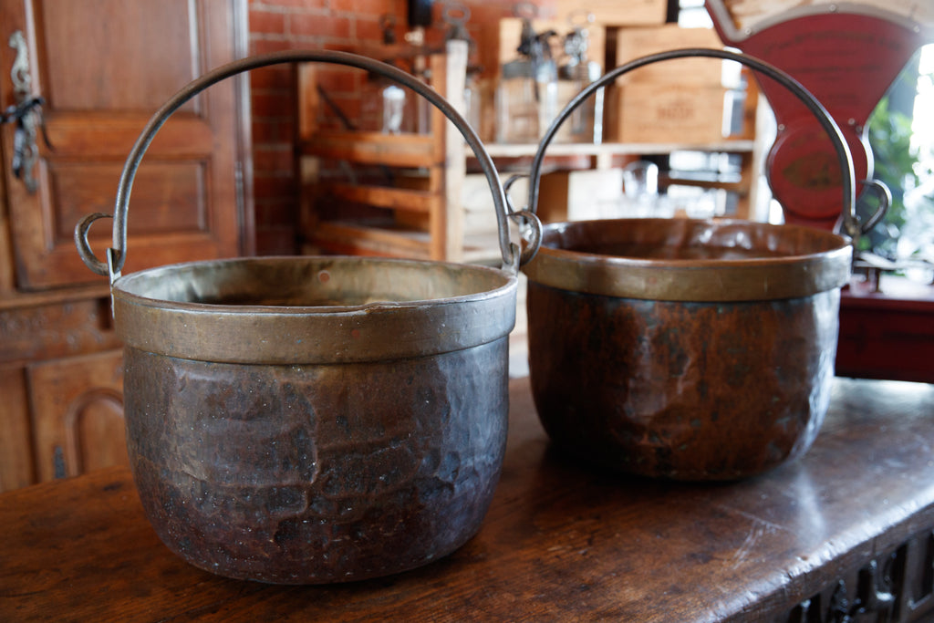19th Century French Copper Cauldrons