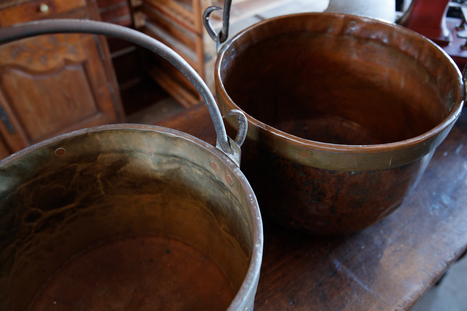 19th Century French Copper Cauldrons