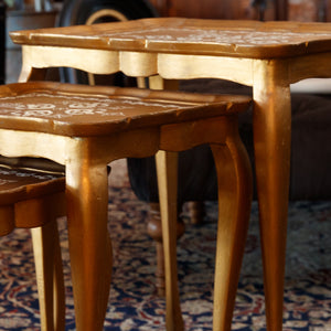French Gilded Table Nest