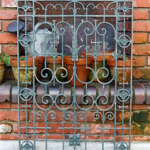 French Green Wrought Iron Grill