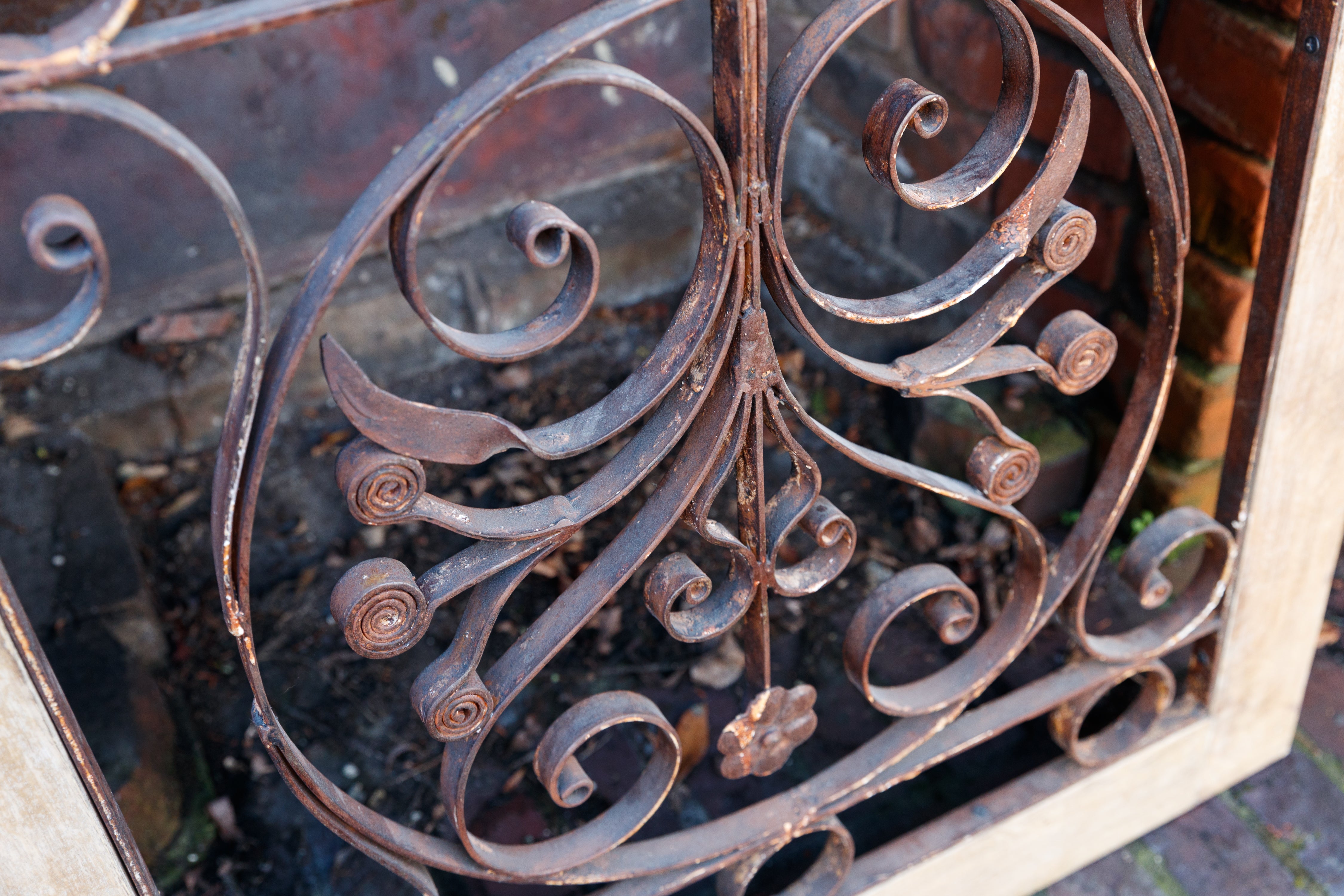 Framed French Wrought Iron Decoration