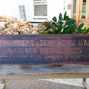 French 1920's Industrial Steel Shop Sign